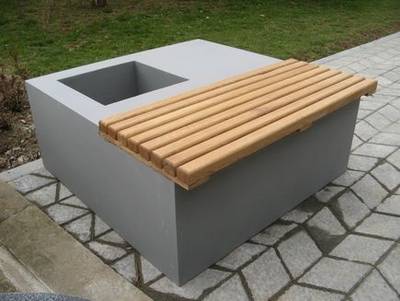 Betonska klupa sa žardinjerom 468