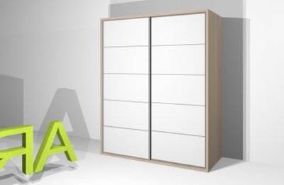 Klizni plakar Comfort 2294x1934x655-2K k- sonoma-f-belo