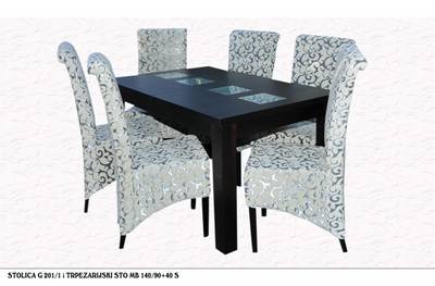 Stolica G 201-1 i Trpezarijski sto MB 140-90 + 40s