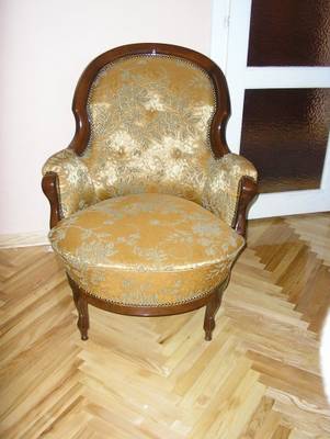 Fotelja bidermajer okrugla