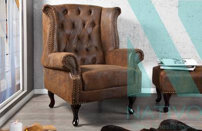 Fotelja CHESTERFIELD HIGH ANTIQUE