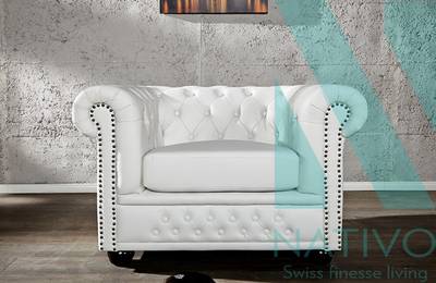 Fotelja CHESTERFIELD WHITE