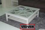 Klub sto 80 x 80 x 50 jasen-staklo